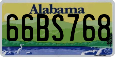 AL license plate 66BS768