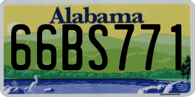 AL license plate 66BS771