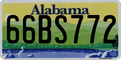 AL license plate 66BS772