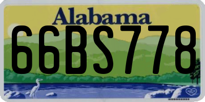 AL license plate 66BS778