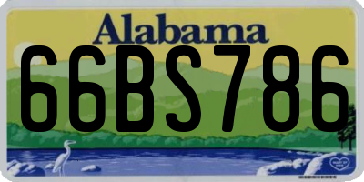 AL license plate 66BS786