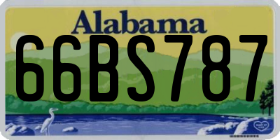 AL license plate 66BS787