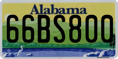 AL license plate 66BS800