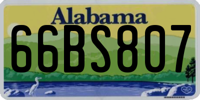 AL license plate 66BS807