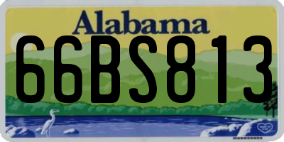 AL license plate 66BS813