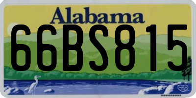 AL license plate 66BS815