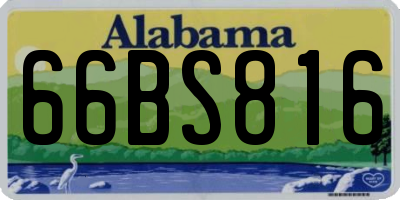 AL license plate 66BS816