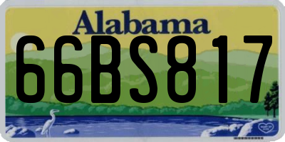 AL license plate 66BS817