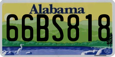 AL license plate 66BS818