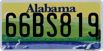AL license plate 66BS819
