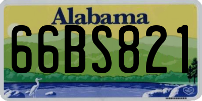 AL license plate 66BS821