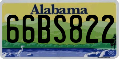 AL license plate 66BS822