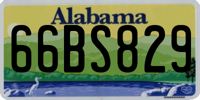 AL license plate 66BS829