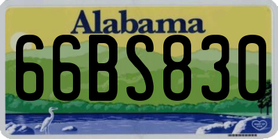 AL license plate 66BS830