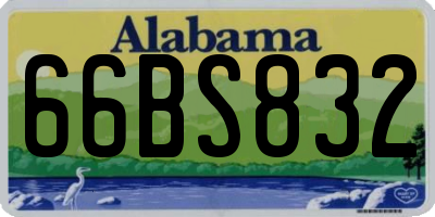 AL license plate 66BS832