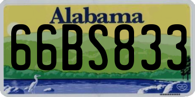 AL license plate 66BS833