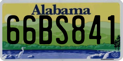 AL license plate 66BS841
