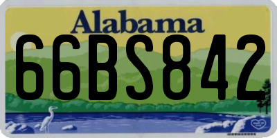 AL license plate 66BS842