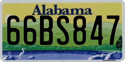 AL license plate 66BS847