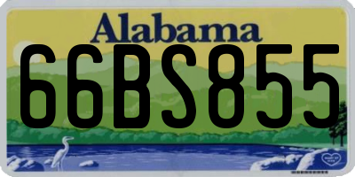 AL license plate 66BS855