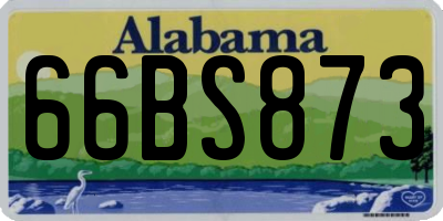 AL license plate 66BS873