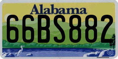 AL license plate 66BS882