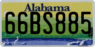 AL license plate 66BS885