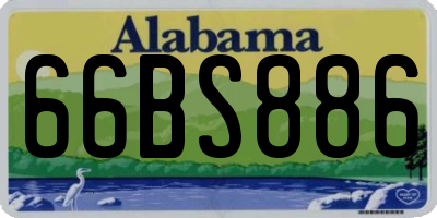 AL license plate 66BS886