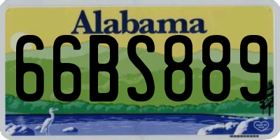 AL license plate 66BS889
