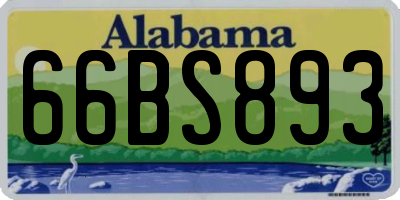 AL license plate 66BS893