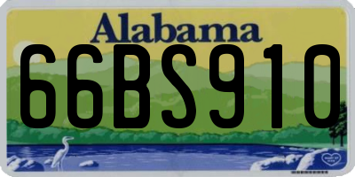 AL license plate 66BS910
