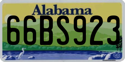 AL license plate 66BS923