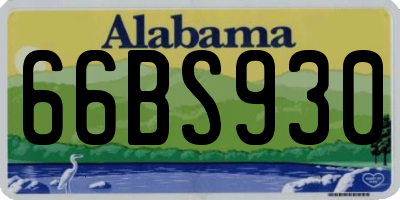 AL license plate 66BS930