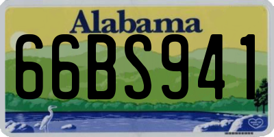 AL license plate 66BS941