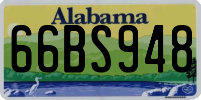 AL license plate 66BS948