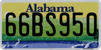 AL license plate 66BS950