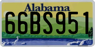 AL license plate 66BS951