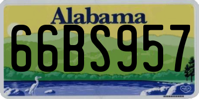 AL license plate 66BS957