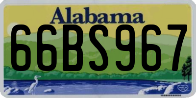 AL license plate 66BS967