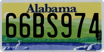 AL license plate 66BS974