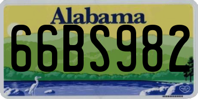 AL license plate 66BS982
