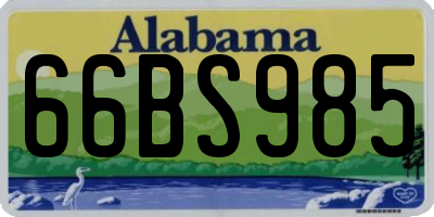 AL license plate 66BS985