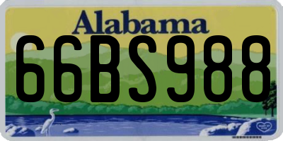 AL license plate 66BS988