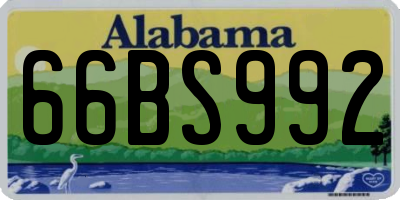 AL license plate 66BS992