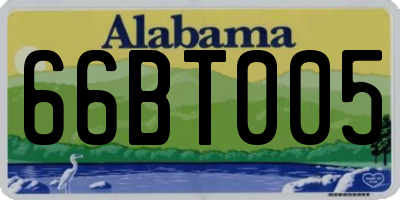 AL license plate 66BT005