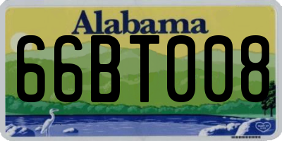 AL license plate 66BT008