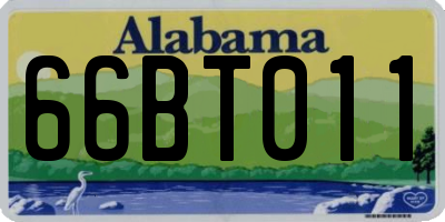 AL license plate 66BT011