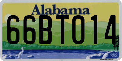 AL license plate 66BT014