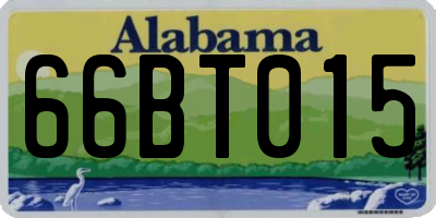 AL license plate 66BT015