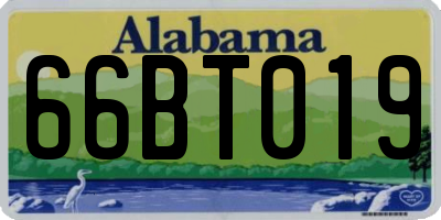 AL license plate 66BT019